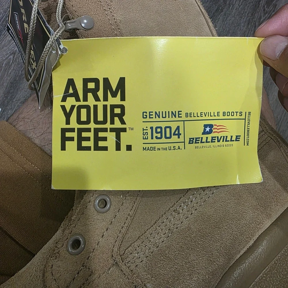 Belleville ICWR Gore-Tex Waterproof Military Combat‎ Boots Tan Suede Vibram 4.5R
