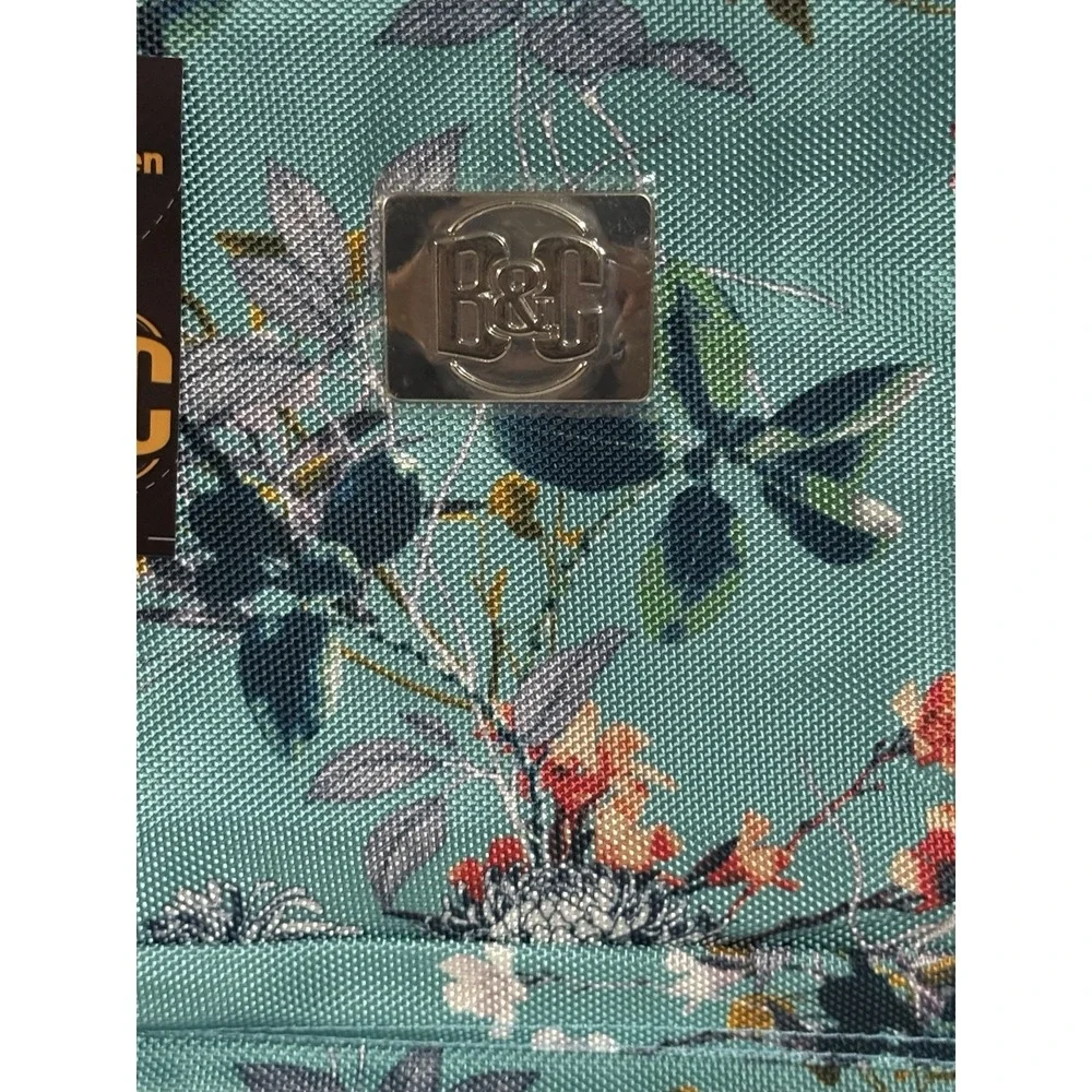 B&C Hanging Travel‎ Organizer Bags Set Turquoise Flowers Multi-pockets