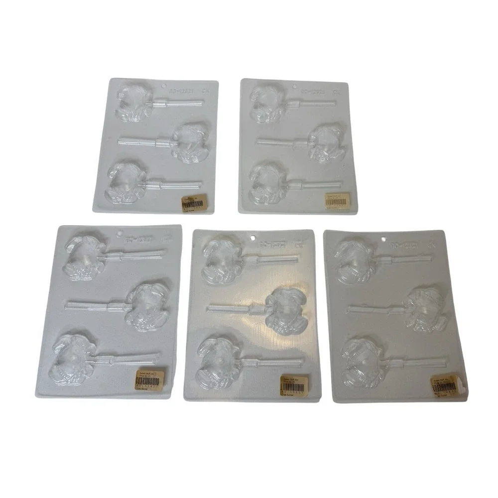 Plastic Candy Molds Beach Summer Crab‎ Suckers Lot of 5 Trays