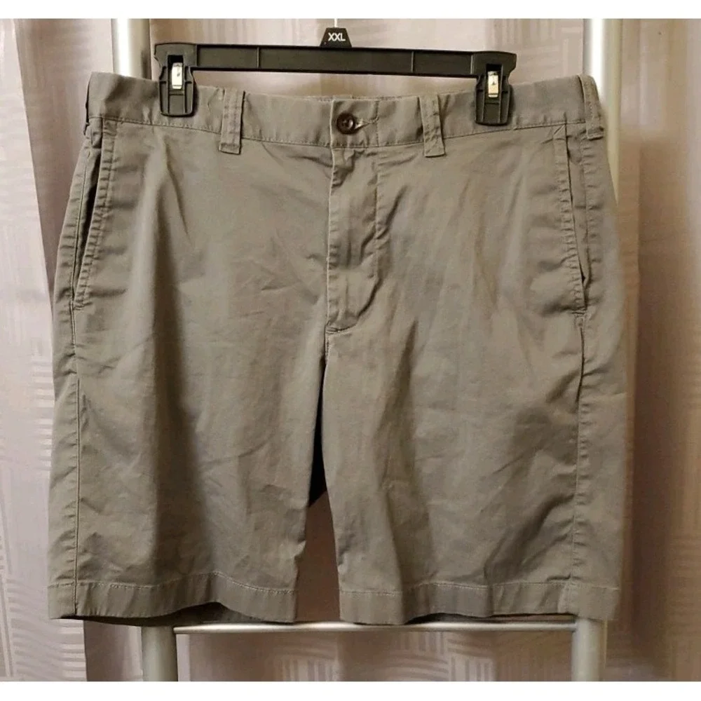 J Crew Chino‎ Shorts Mens 31 Gray Cotton Stretch Flat Front Preppy 9