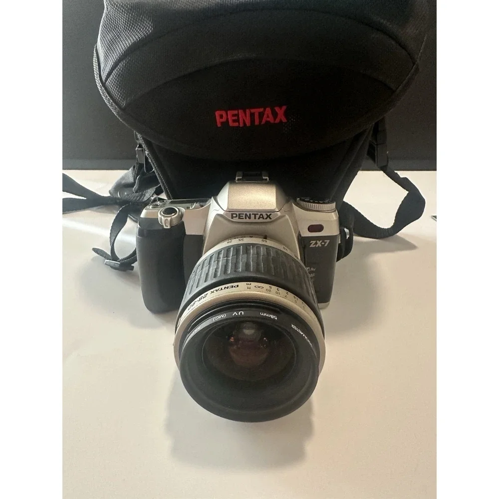 Pentax ZX-7 35mm film‎ camera with promaster 58MM & Case UNTESTED