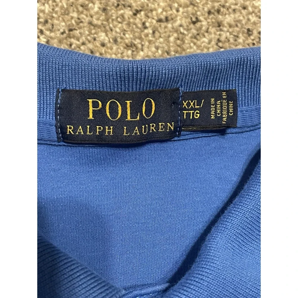 Polo Ralph Lauren Polo Men's XXL Blue Short‎ Sleeve Preppy Cotton Pony Logo