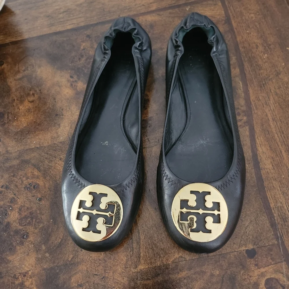 Tory Burch Reva leather Ballet Flats size 8