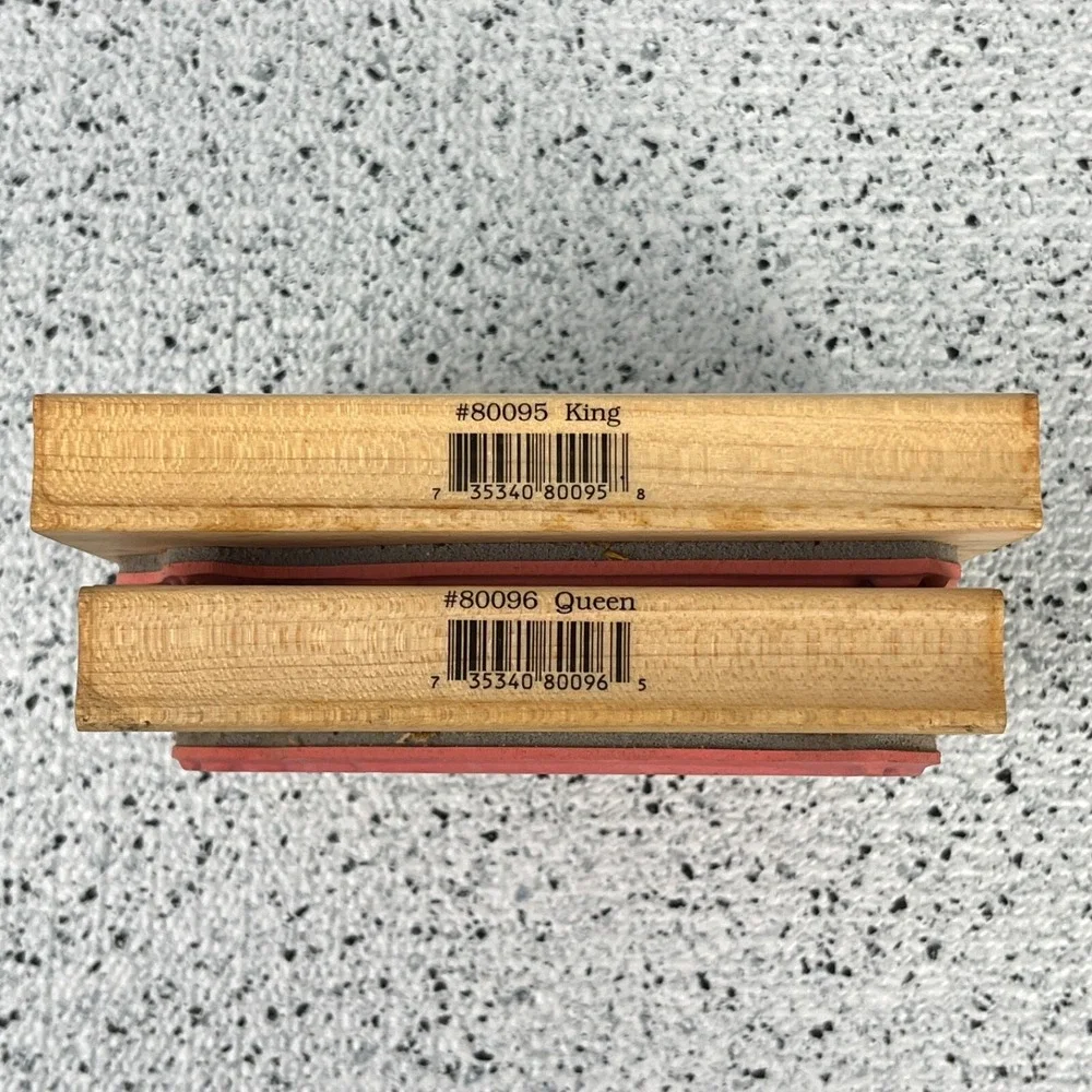 Rubber Stamps Lot of 2 Stamps‎ Happen Inc. King 80095 Queen 80096 Fantasy