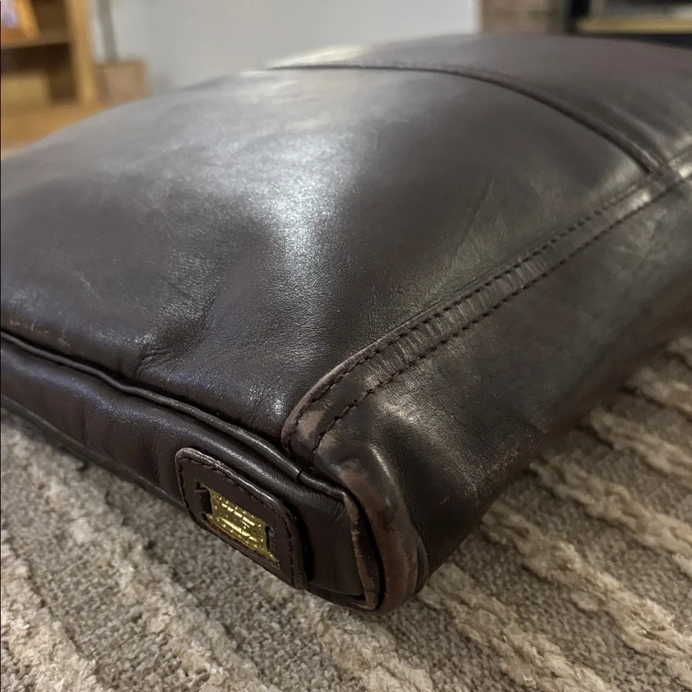 Lam brown leather