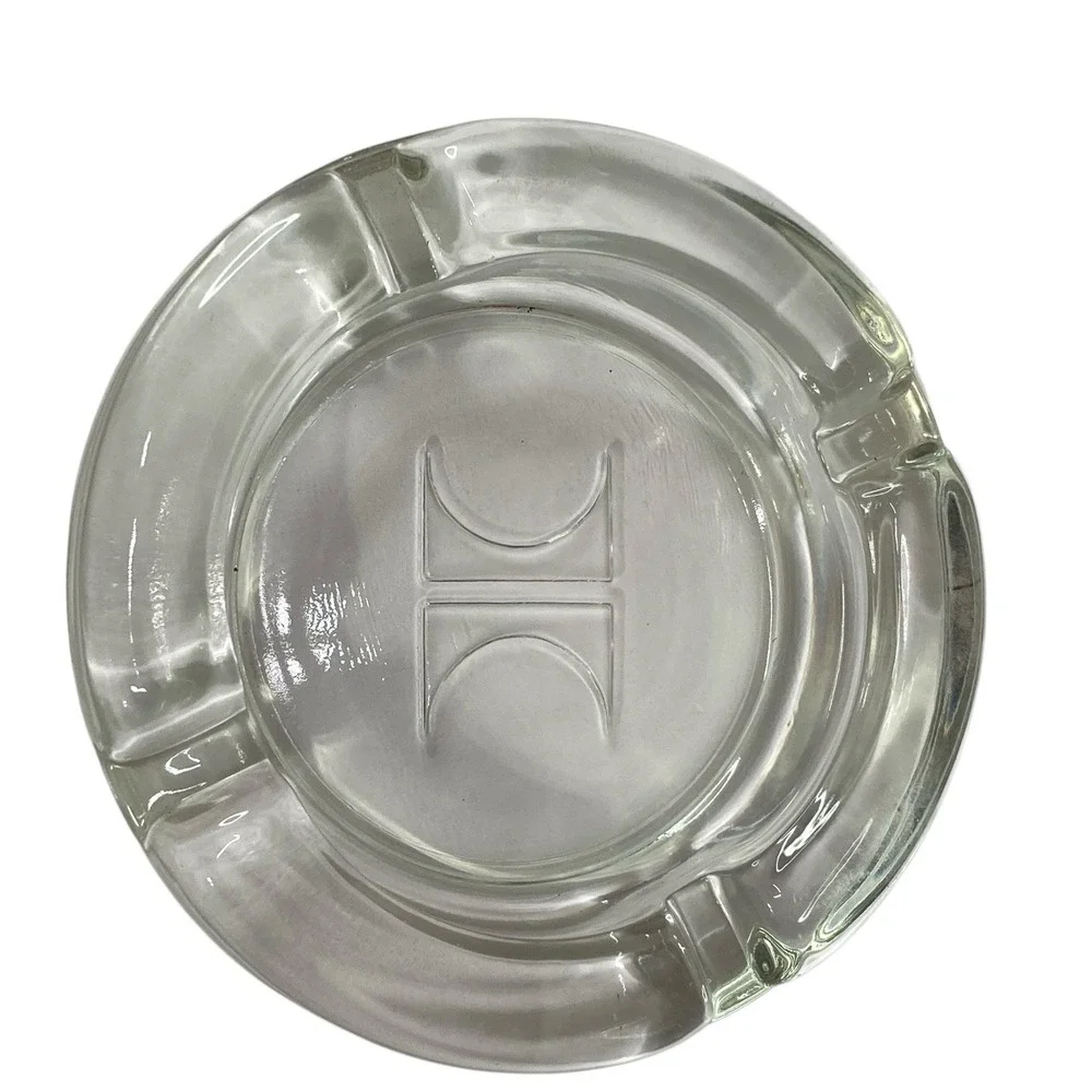 Hilton Hotel Heavy Glass Ashtray ‎ 4.5