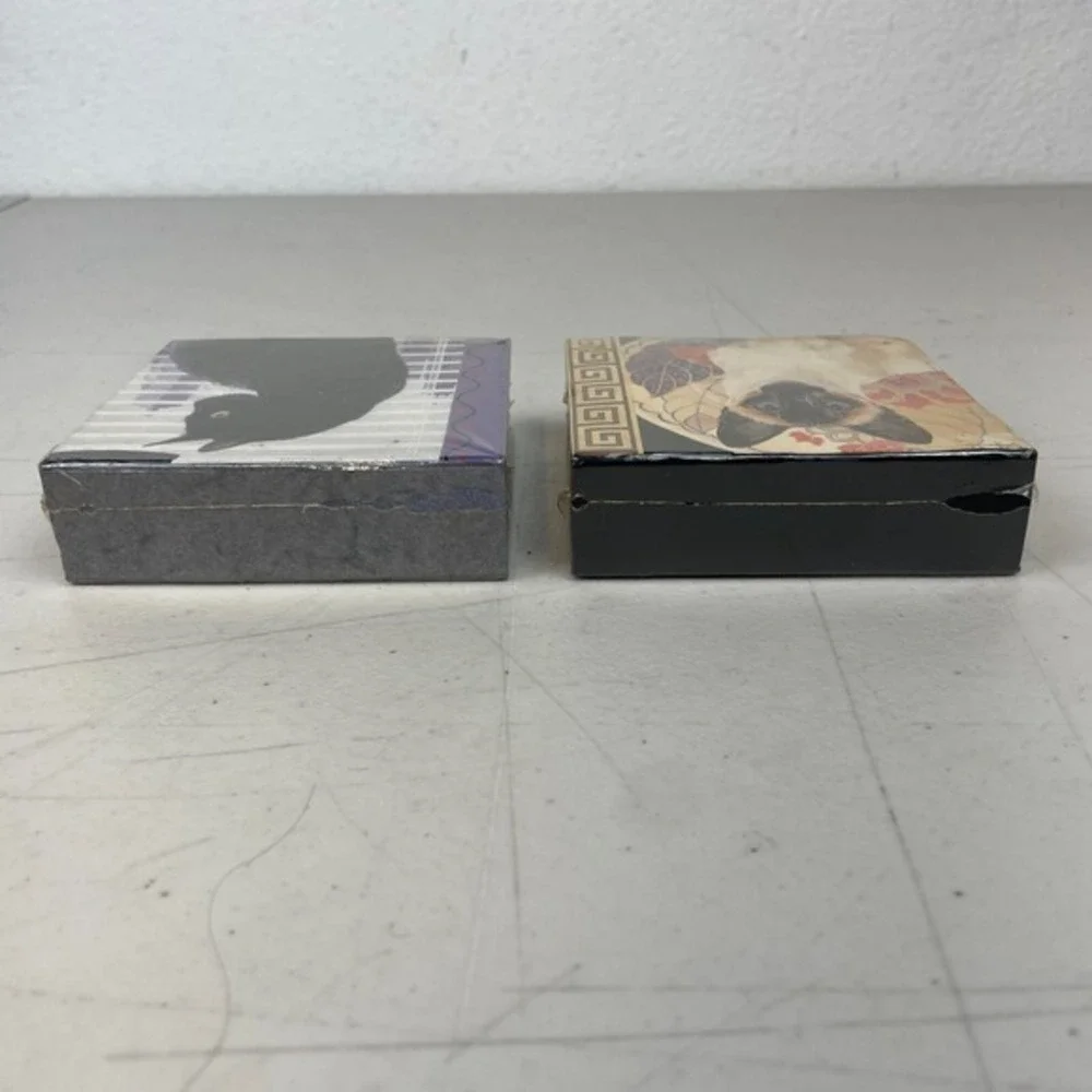 Vintage Cat Notepad Memo Cube Box 4x4 Lot Of 2 Sophisticats By Dakin 1993 New‎