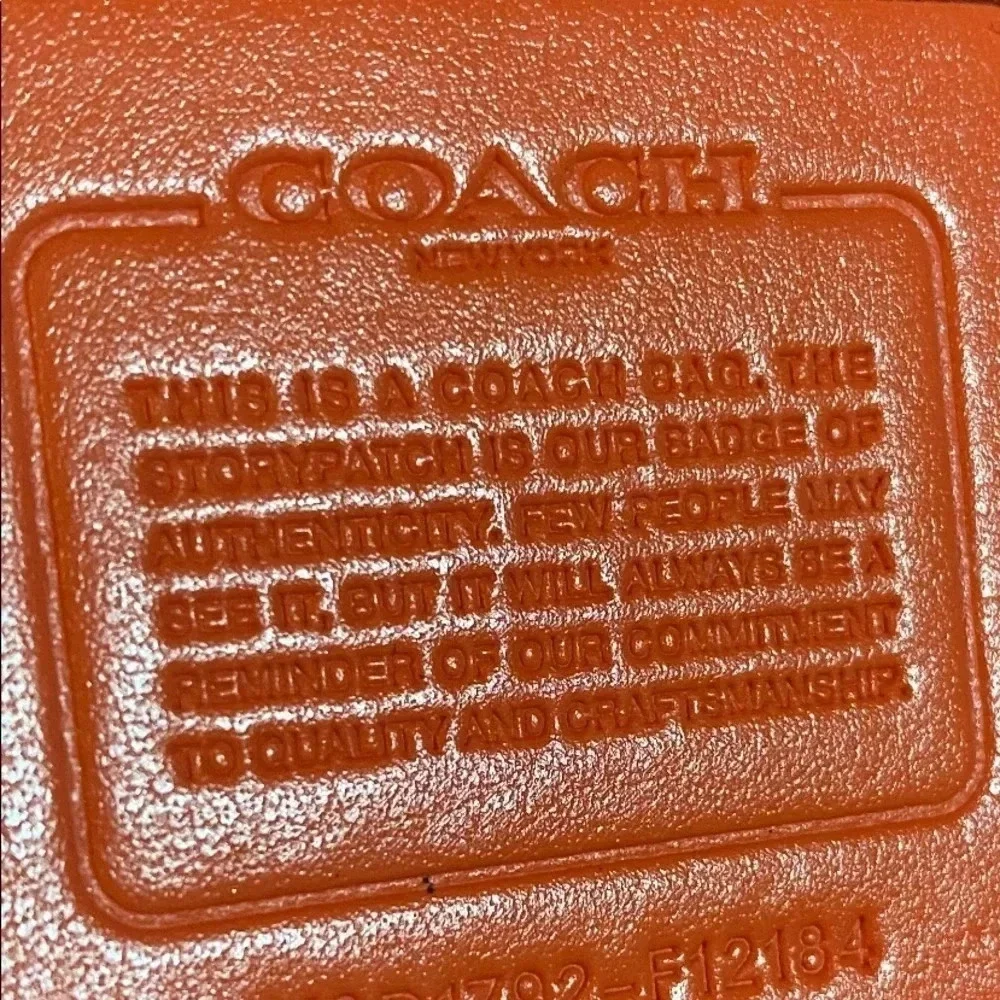 Coach coral leather