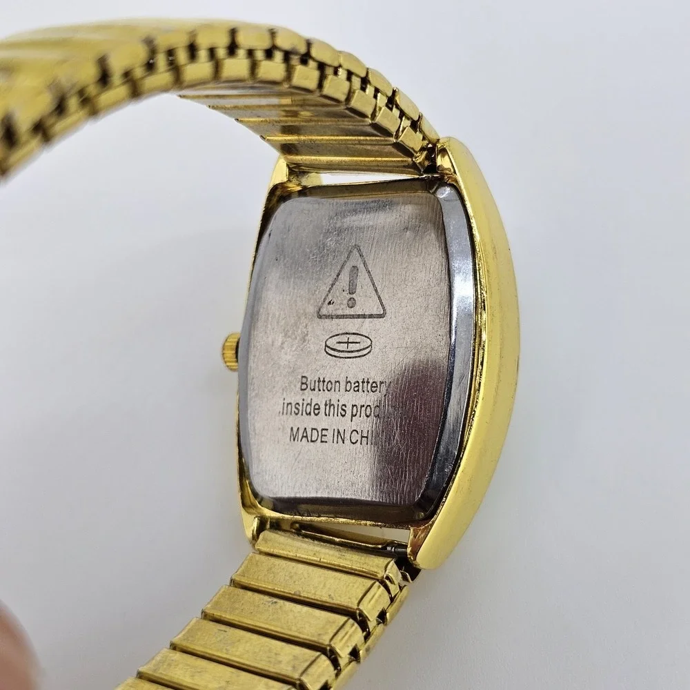 25MM Women's Watch Light Yellow Dial‎ Gold Expandable Band 6