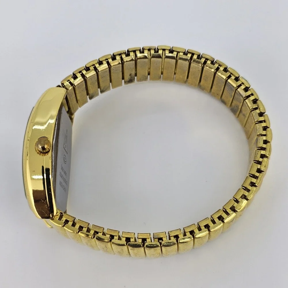 25MM Women's Watch Light Yellow Dial‎ Gold Expandable Band 6