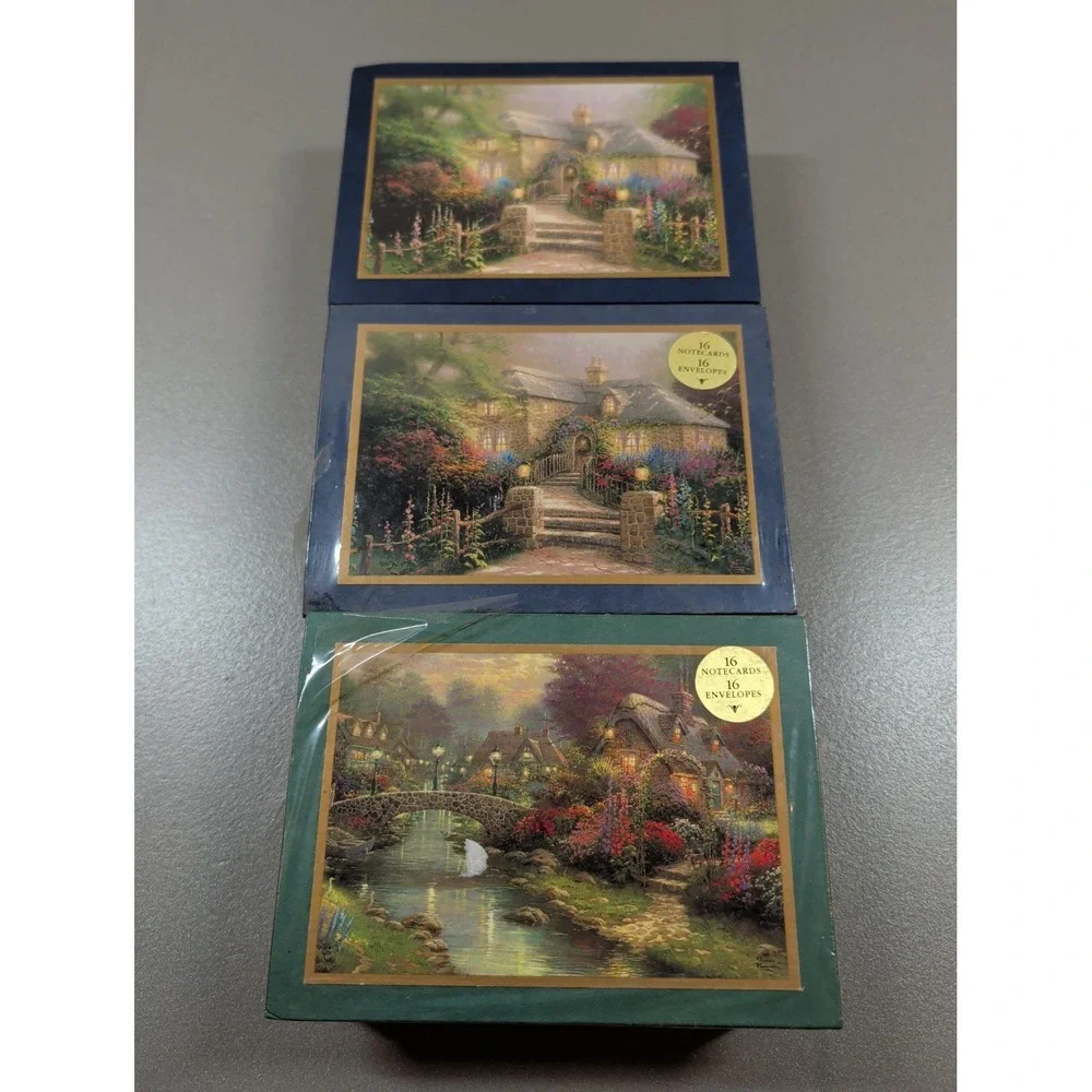 Vintage 1997 Thomas Kinkade Painter of Light Notecards Lot 3 Boxes‎ AMCAL Sealed