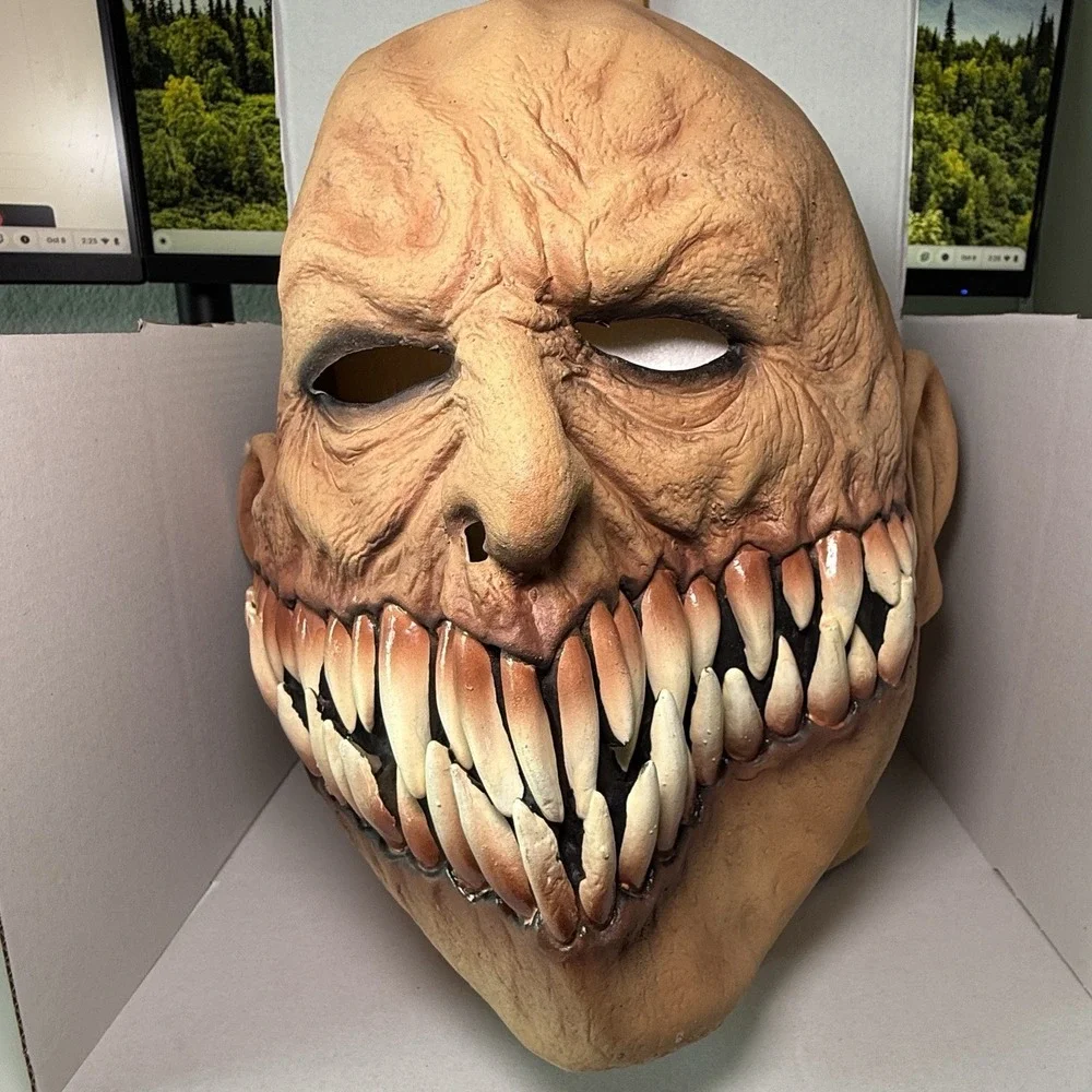 Scary Halloween Scary Teeth Mask Big Smile Party Cosplay Adult‎ Latex