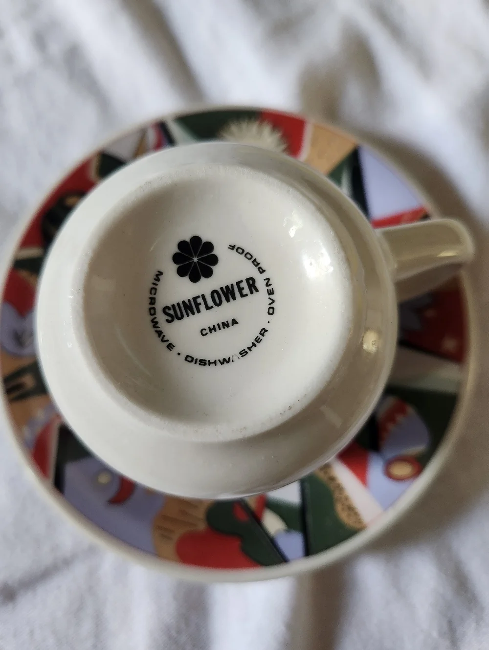 Vintage Cup & Saucer vintage sunflower