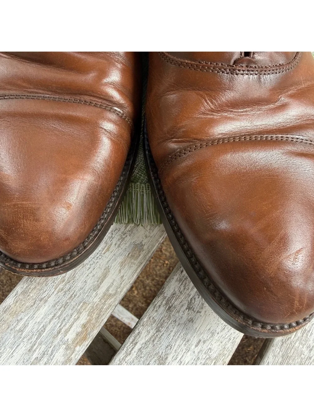 To Boot New York “Adam Derrick” Cap-Toe Oxfords — Brown Leather, Made in Italy