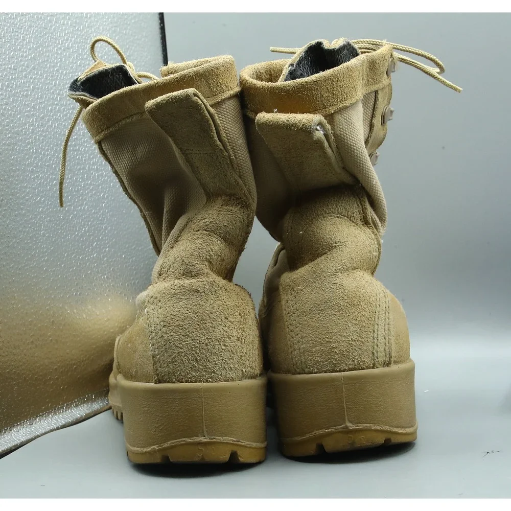 Belleville 790 ST Tan Suede Steel Toe Waterproof Combat Flight Boots 5.5 W USA
