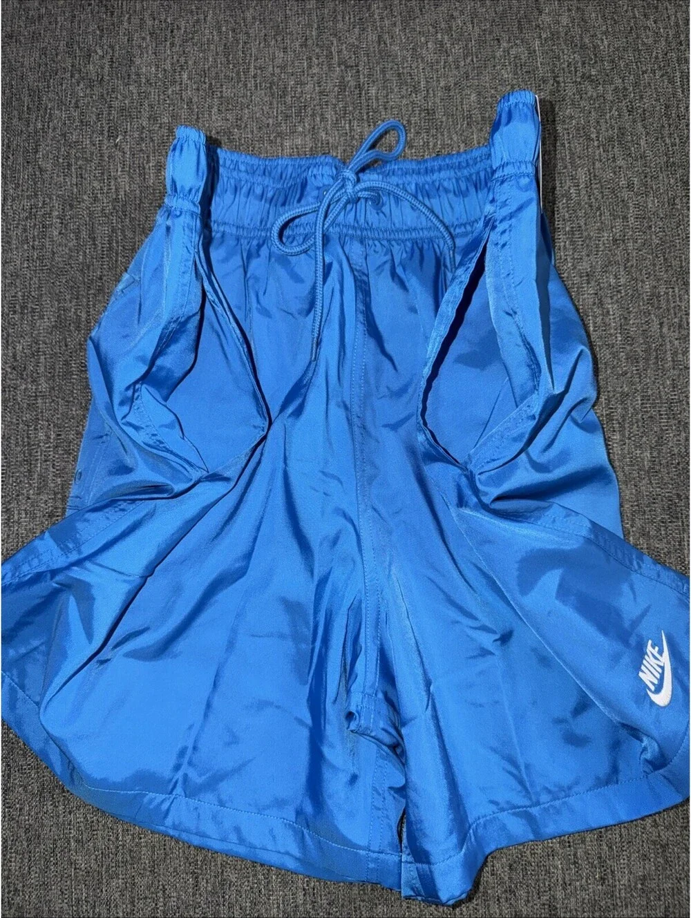 Nike Club Flow Men Medium Woven Lined Shorts Lt. Photo Blue/White FN3307-435 New