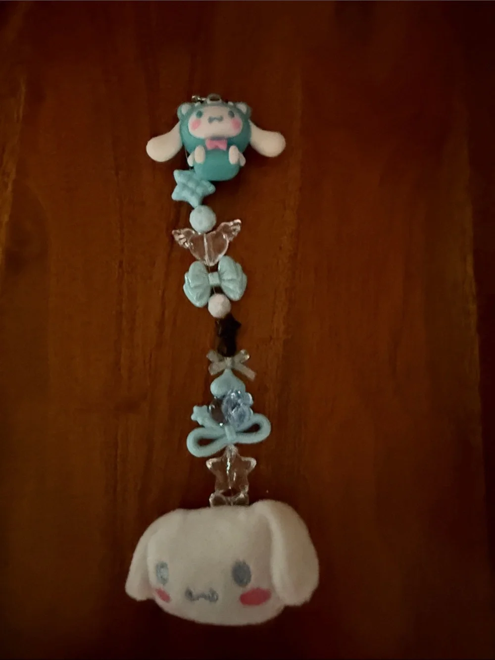 Hand crafted cinnamaroll key chain