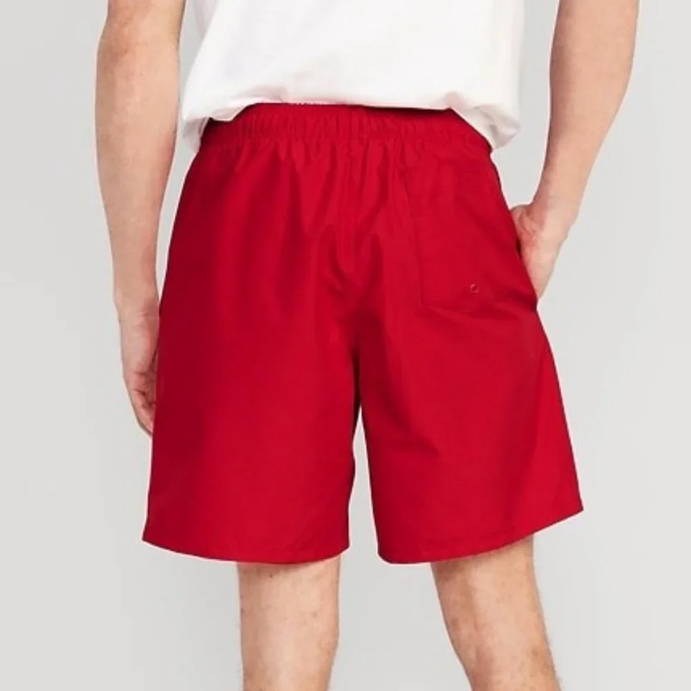 Old Navy Solid Swim Trunks Built-in Briefs Red Men’s Size XXL