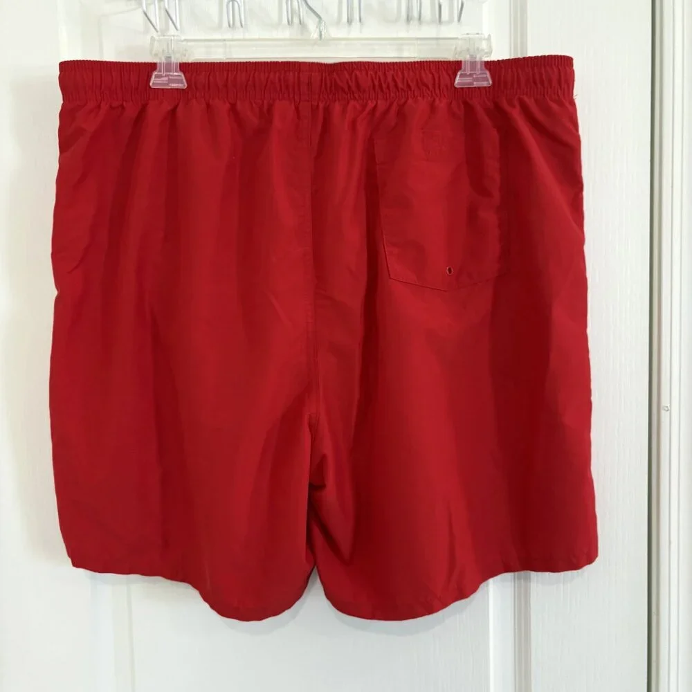 Old Navy Solid Swim Trunks Built-in Briefs Red Men’s Size XXL