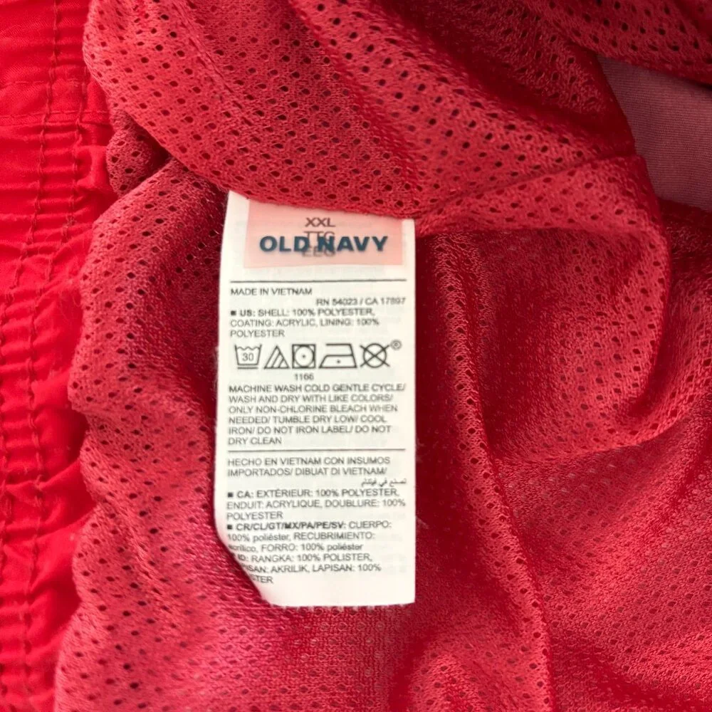Old Navy Solid Swim Trunks Built-in Briefs Red Men’s Size XXL
