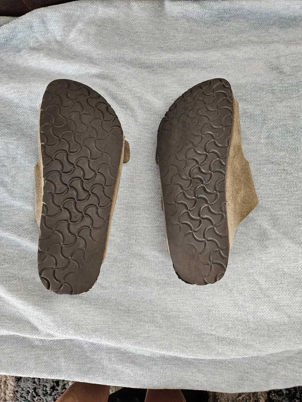 Berkinstock's Arizona Suede Sandals in Tan