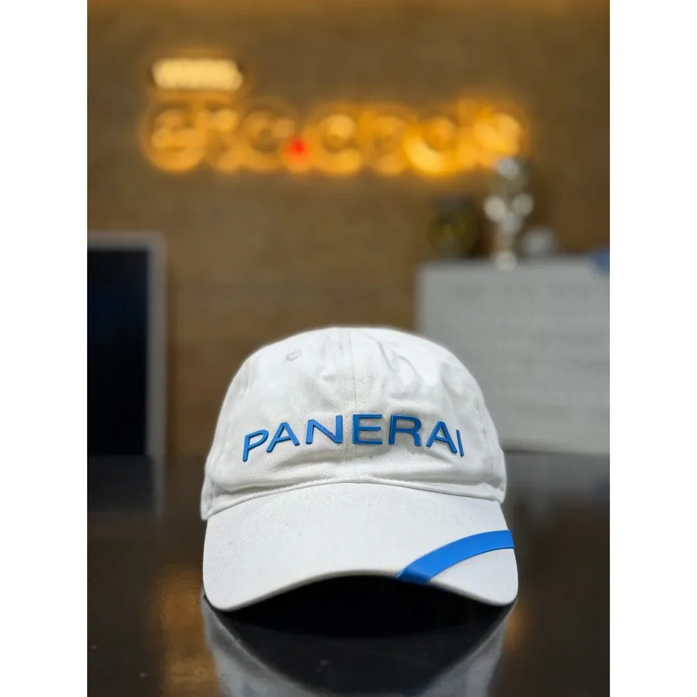 Panerai White & Blue Logo Baseball Cap Hat Watch Collector VIP Dealer