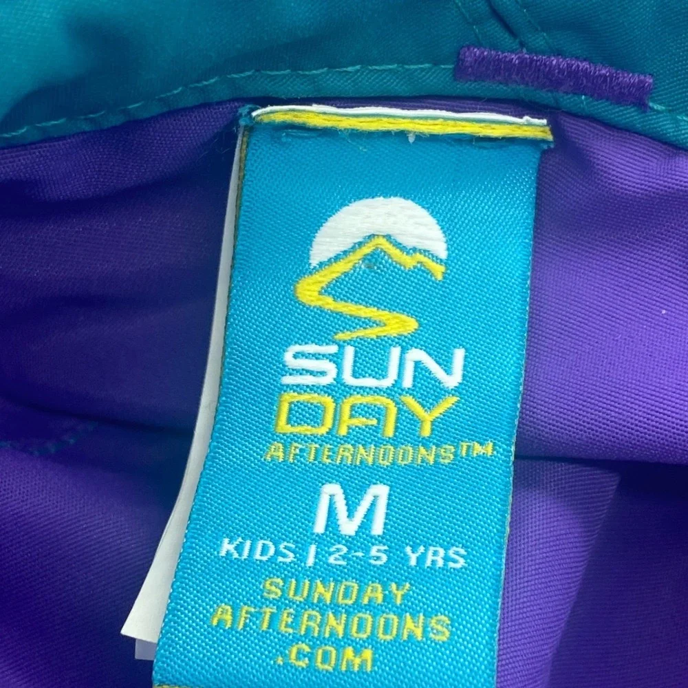 Sunday Afternoons Kids Play Hat Floral Pink Purple Sun Hat Size‎ M 12-15 Years