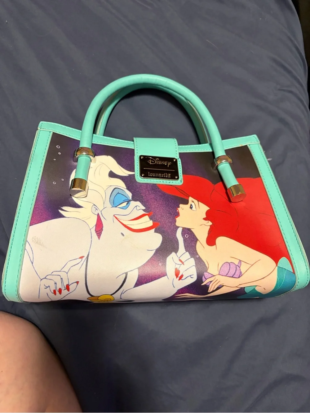 Loungefly satchel artwork accent