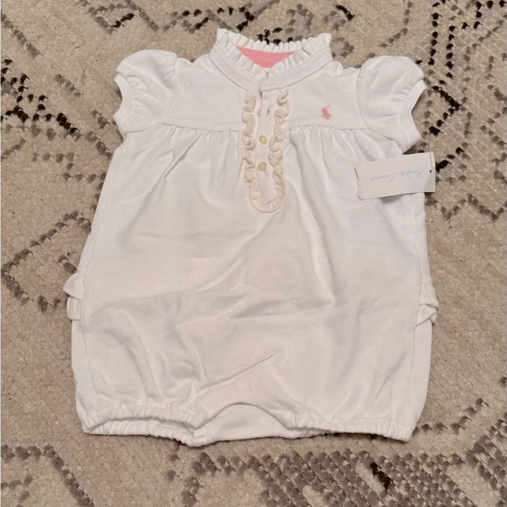 Ralph Lauren While Baby Girl Romper | Size 9M