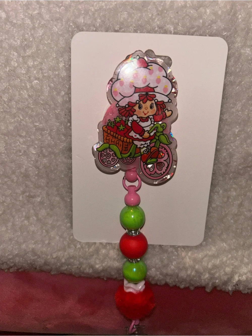 Strawberry shortcake badge reel