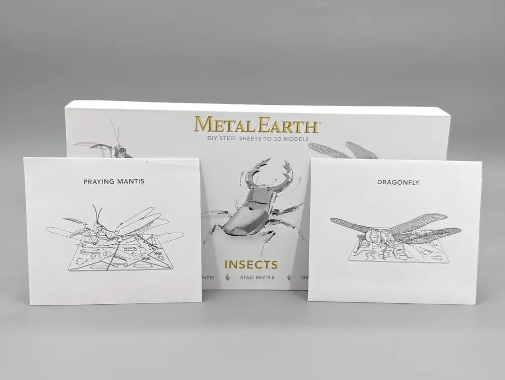 Metal Earth Insects Metal Sheets DIY 3D Models Praying Mantis & Dragonfly Only