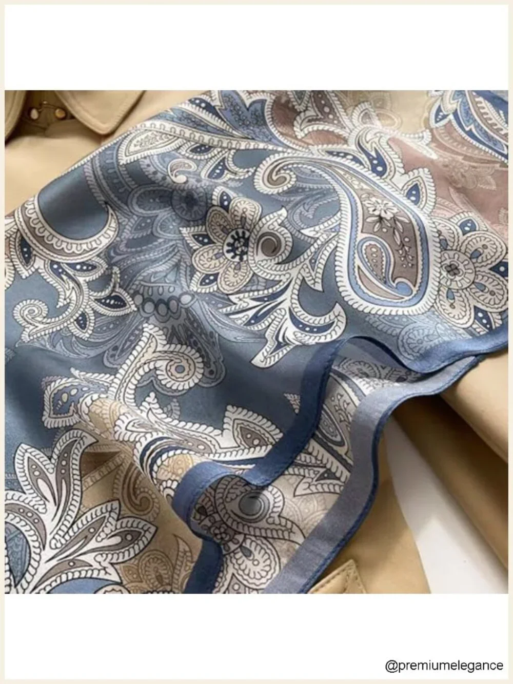 100% Mulberry Silk Square Scarf for Women - 21