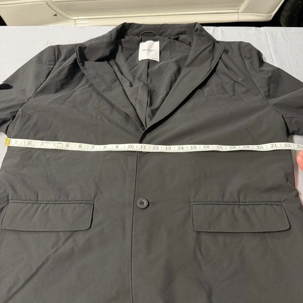 BR Sport Banana Republic Mens Tech Blazer Black Large Water Resistant Sport Coat