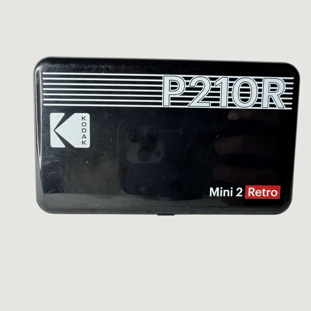 Kodak Mini 2 Retro P210R 2.1x3.4 Portable Photo Printer Black‎ Tested Works