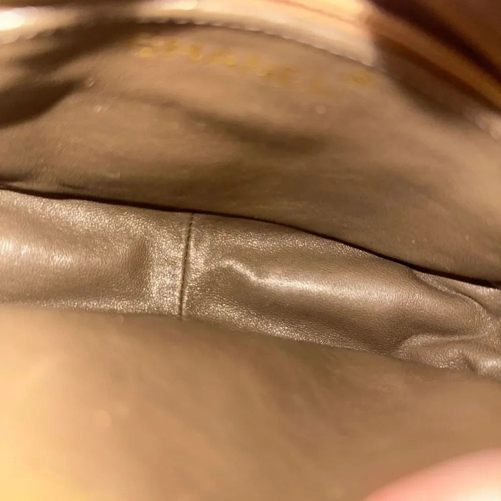 CHANEL Tan lizard Leather Crossbody Bag