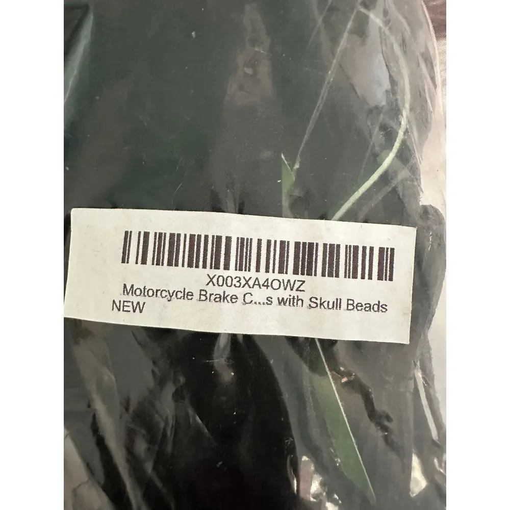 Motorcycle Cable Covers Skull‎ Beads Black Green Custom Bike Accessory Set