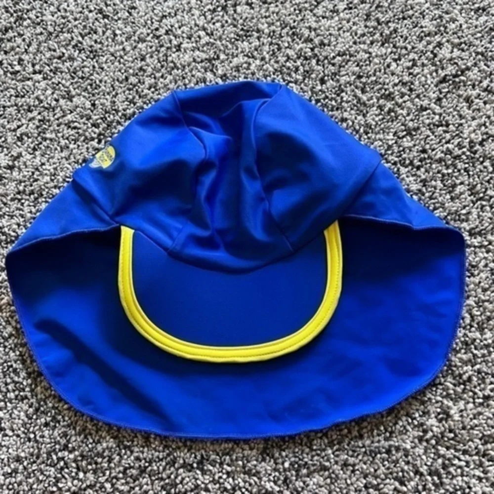 Kids Banana Boat Cap With Neck Shade! Color Blue/for‎ kids 2T-4T