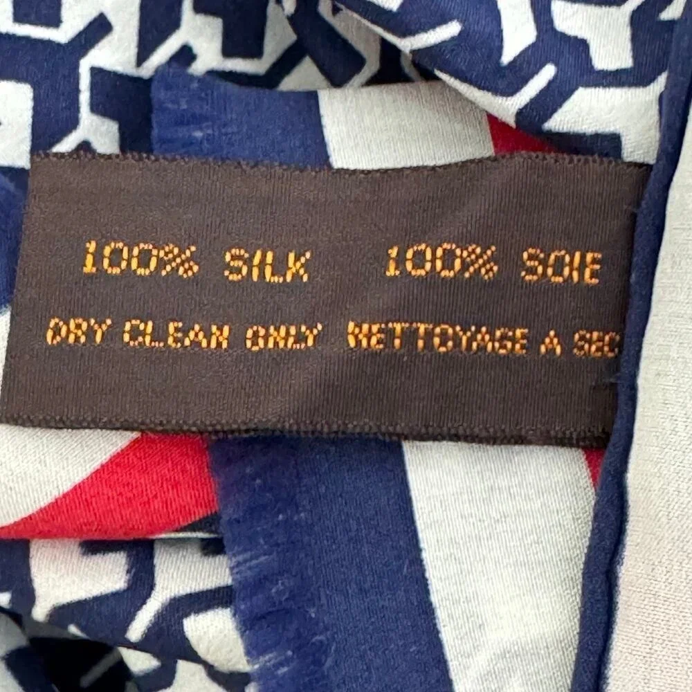 Yves Saint Laurent‎ Scarf/Shawl Silk Red/White/Blue
