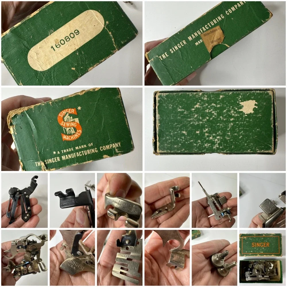 Vintage Singer Sewing Machine Attachments 160809 160616 161615 Manuals Boxes