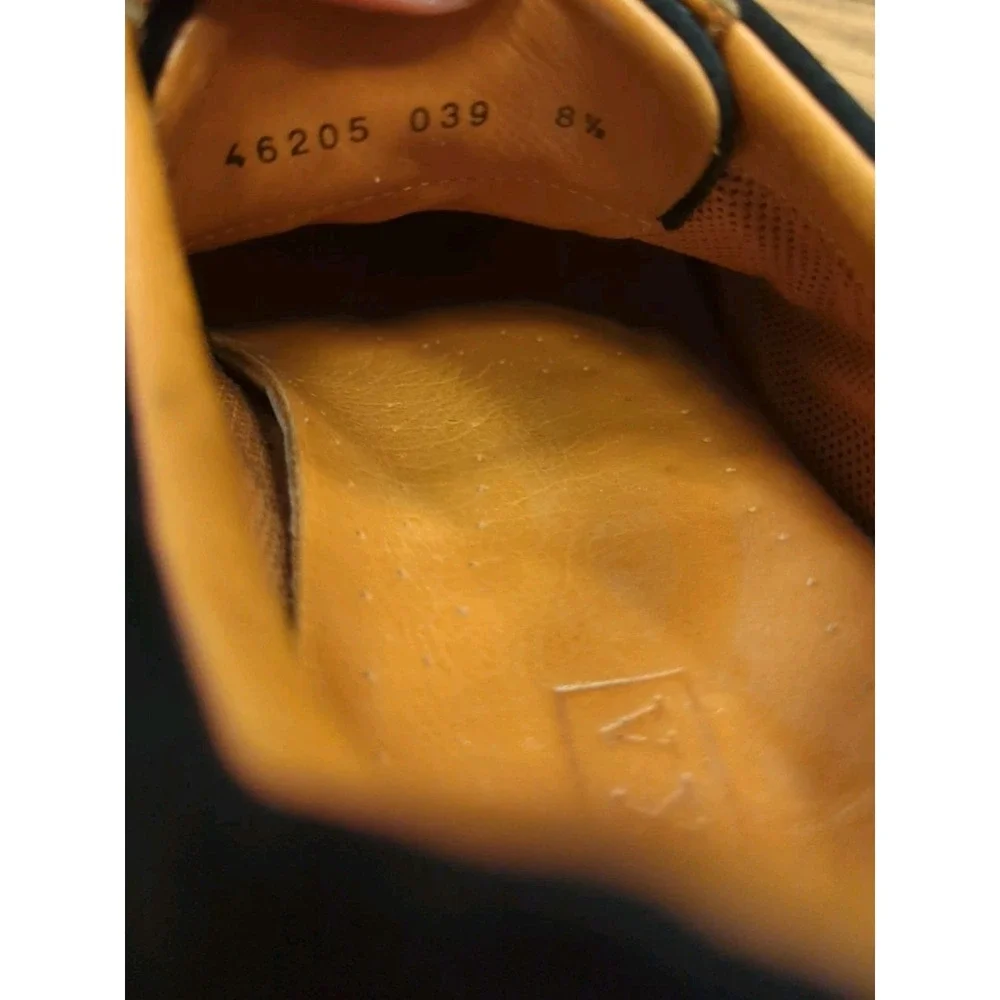 Men's Black Suede Flexa Shoes Size 8.5 Made In‎ Italy