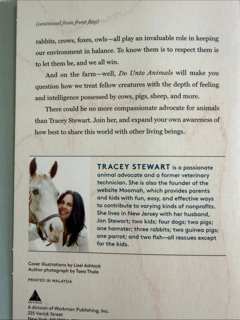 Autograph Book ‘Do Unto Animals’ by Tracey Stewart - Jon Stewart Wife