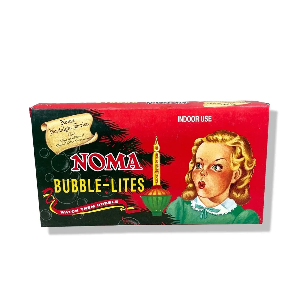 NOMA Bubble-Lites Christmas Decor Clear Vintage‎ Nostalgic Aesthetic Holiday