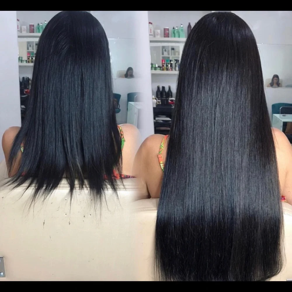 human hair clipin black