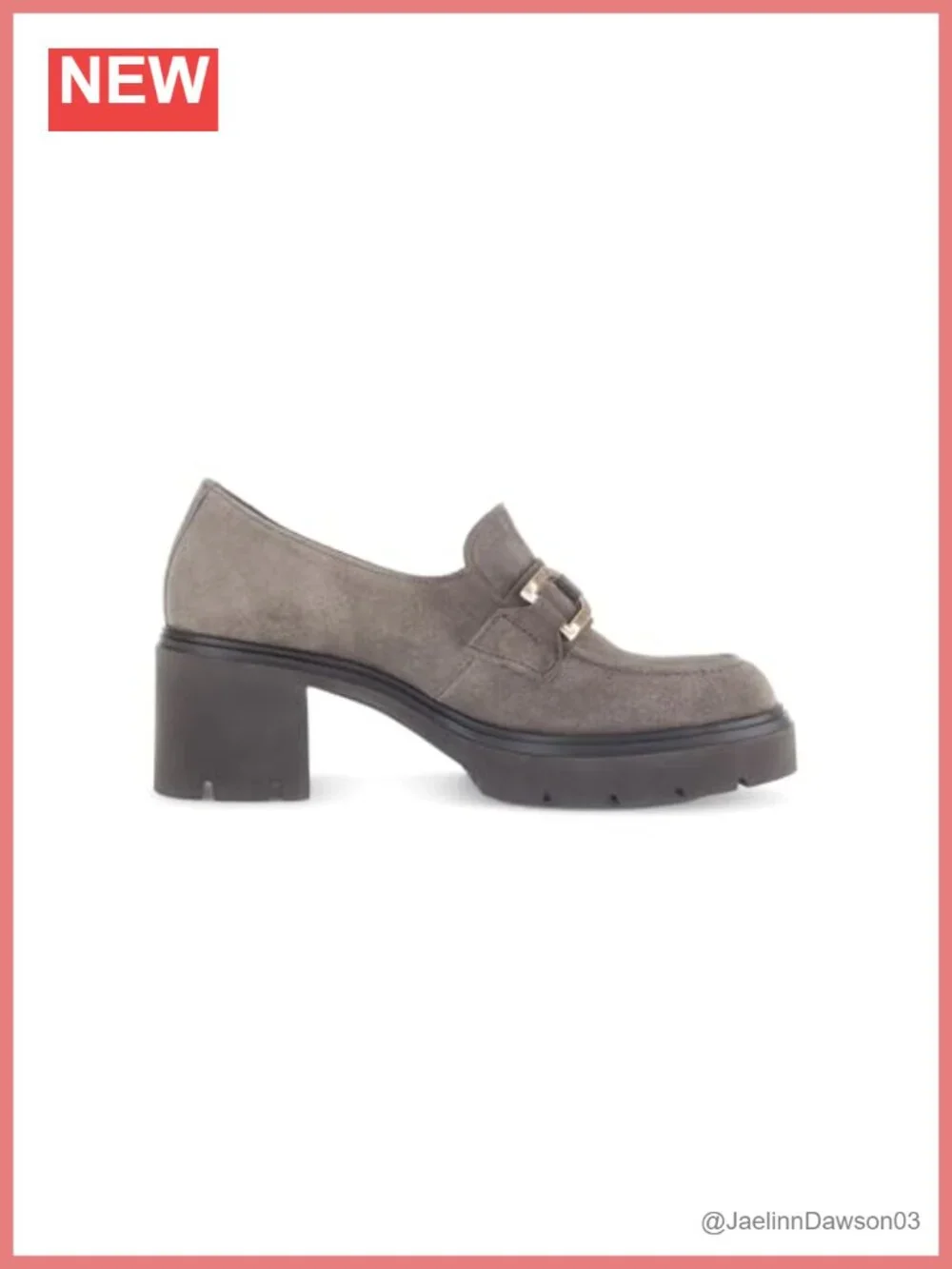 Suede Platform Loafers with Block Heel Pull-On Style Comfortable Business Casual