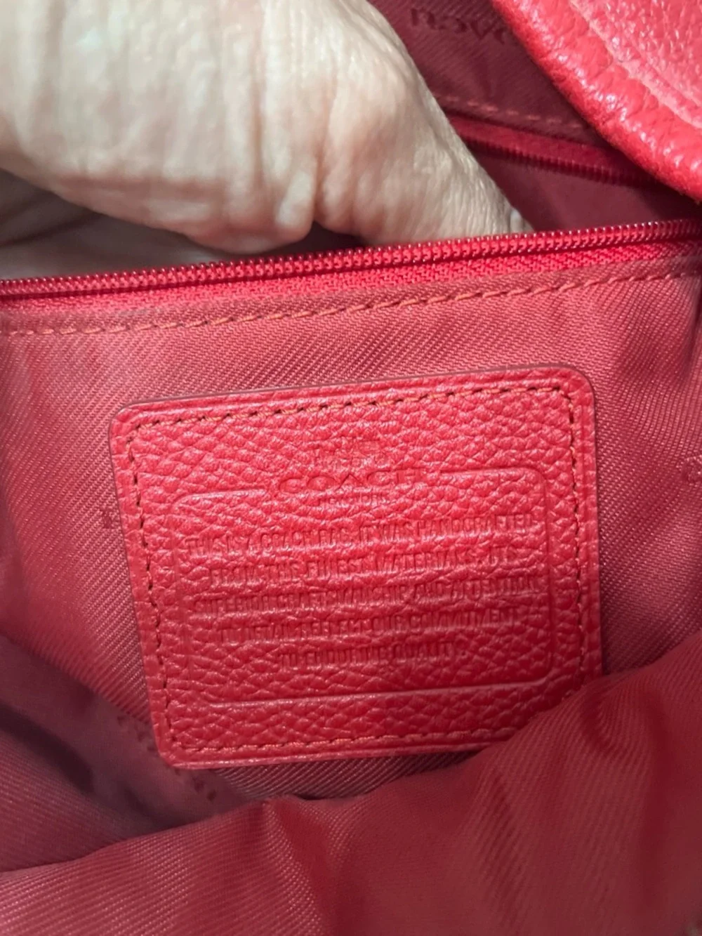 Coach pebbled leather