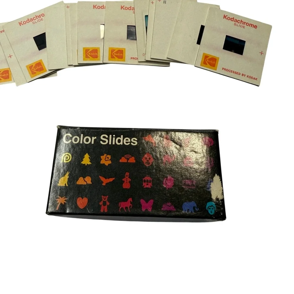 Vintage Hawaii Kodak Kodachrome 35mm Color Slides Lot with Original Storage Box