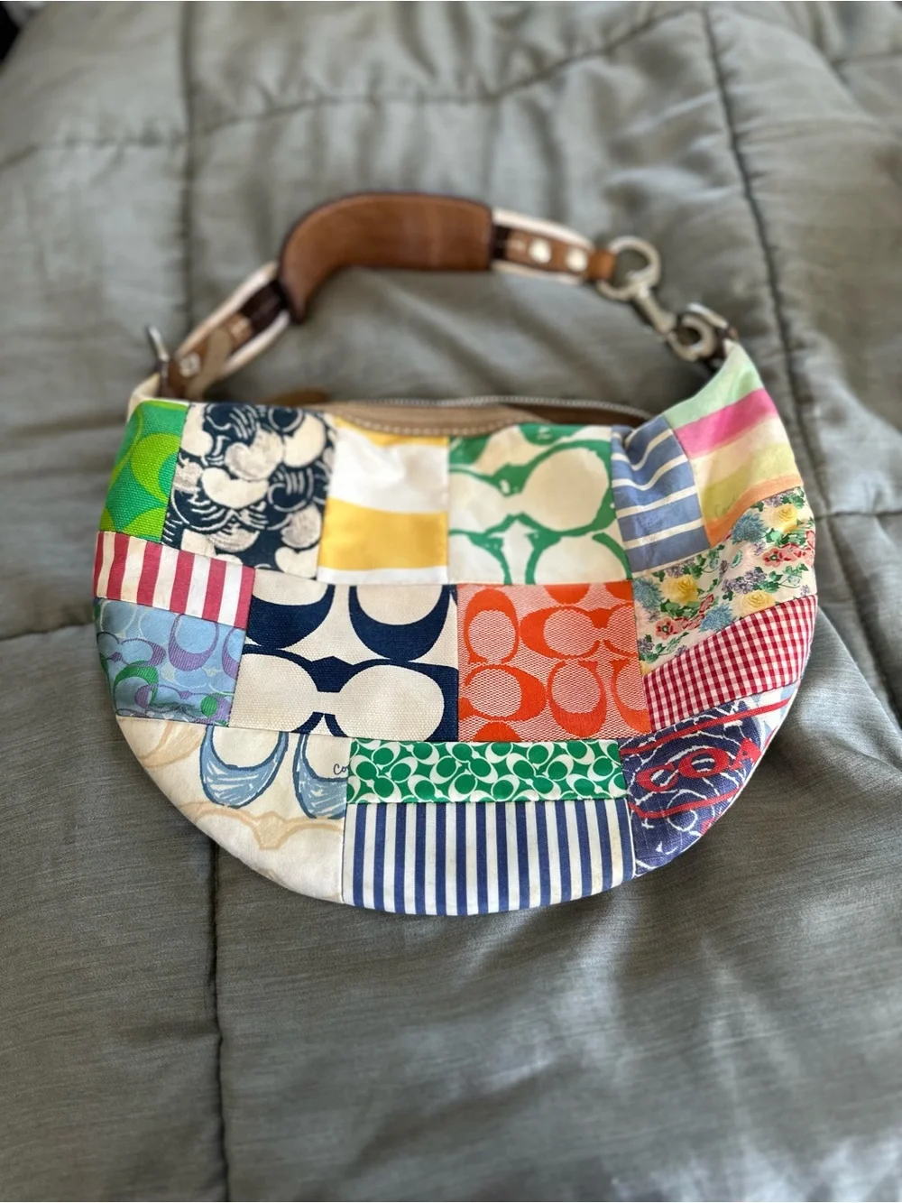 Coach bright patchwork