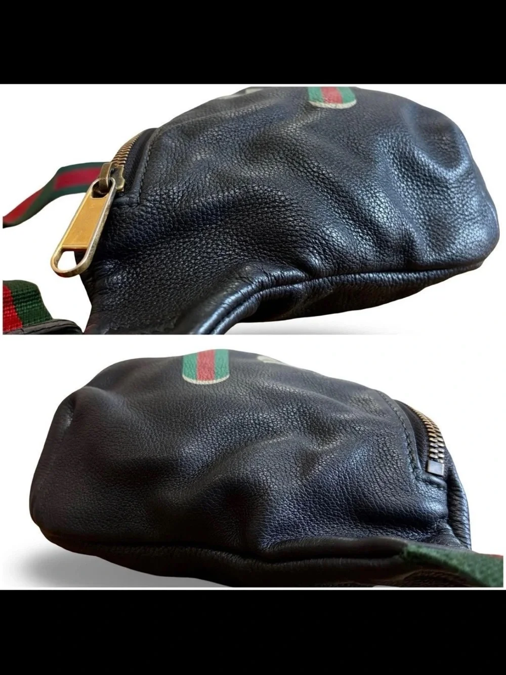Gucci black leather