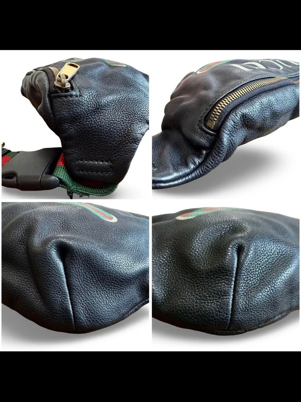 Gucci black leather