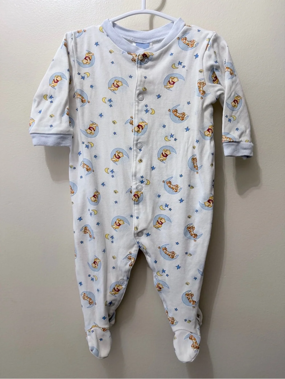 Y2K Disney Winnie The Pooh Tigger Moon Stars Night Sky Celestial Sleeper 3-6 mon